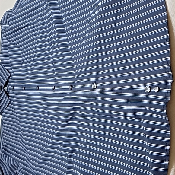 Claiborne Easy Care Blue with Stripes Button Down Shirt Men's Size XXL - Picture 15 of 15